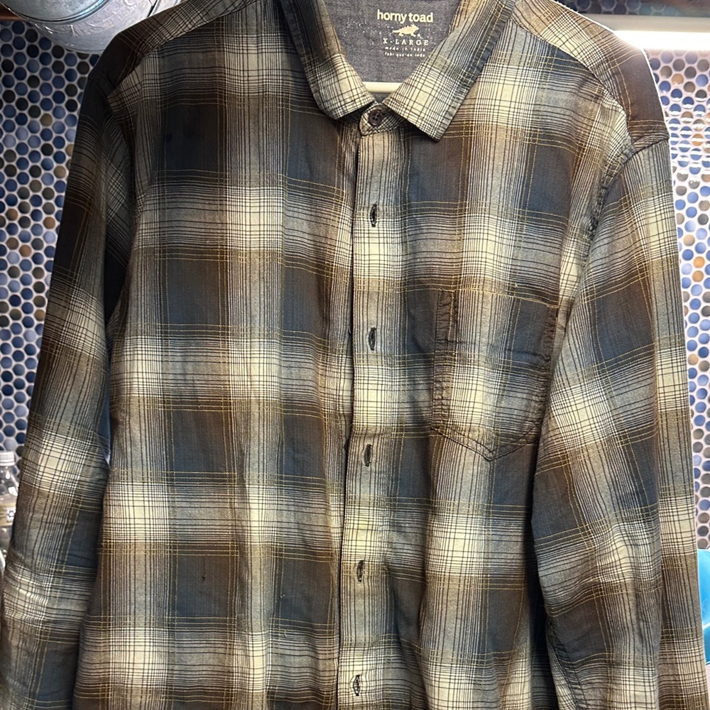 Horny Toad Multicolor Plaid Shirt
